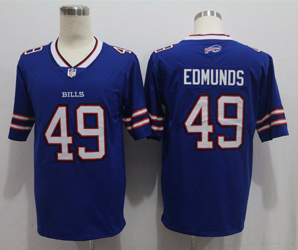 Men Buffalo Bills 49 Edmunds Blue Vapor Untouchable Limited 2020 Player NFL Jersey
